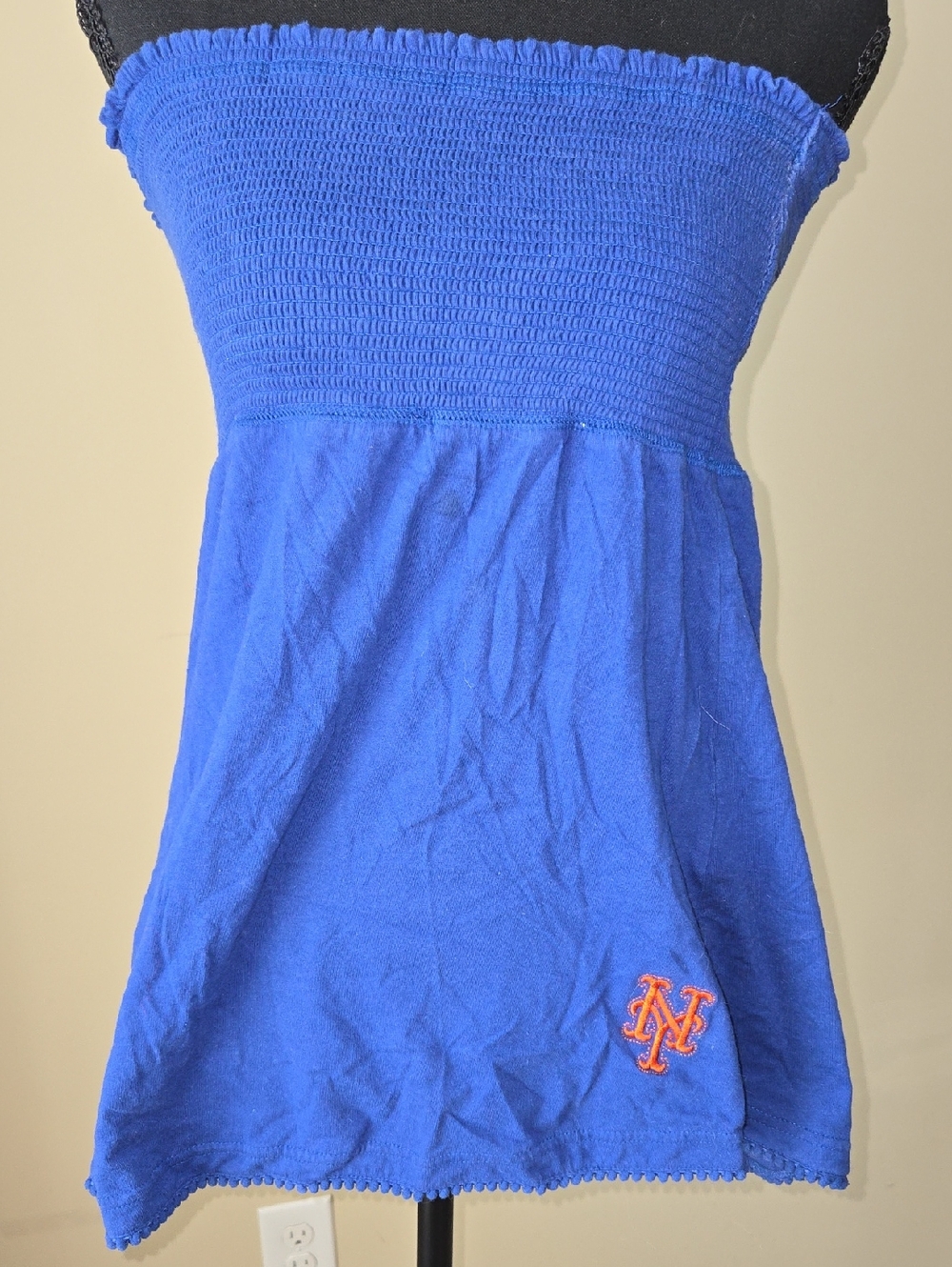 Touch by Alyssa Milano Royal Blue Strapless Tube Top with Mets Logo